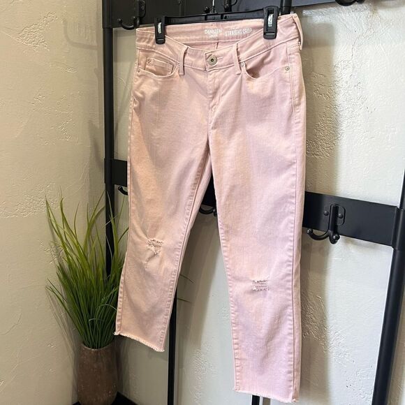 Denizen from Levi’s, low rise straight crop denim jeans, blush, size 29 - Picture 3 of 13